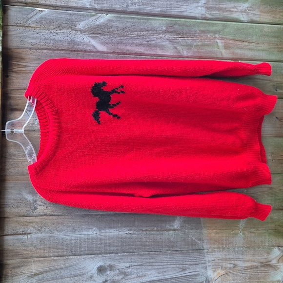 Vintage Wool Sweater With Horse Unisex - Picture 5 of 17